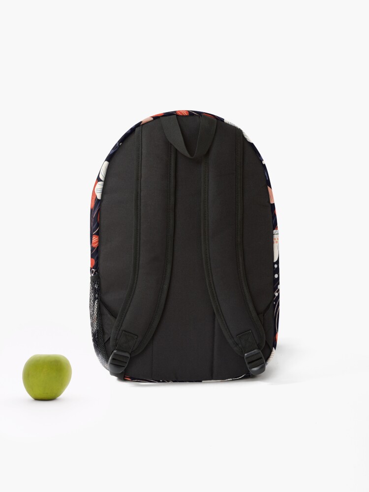 Thumbnail 2 of 3, Backpack, Abstract Floral Pattern designed and sold by SideSignal.