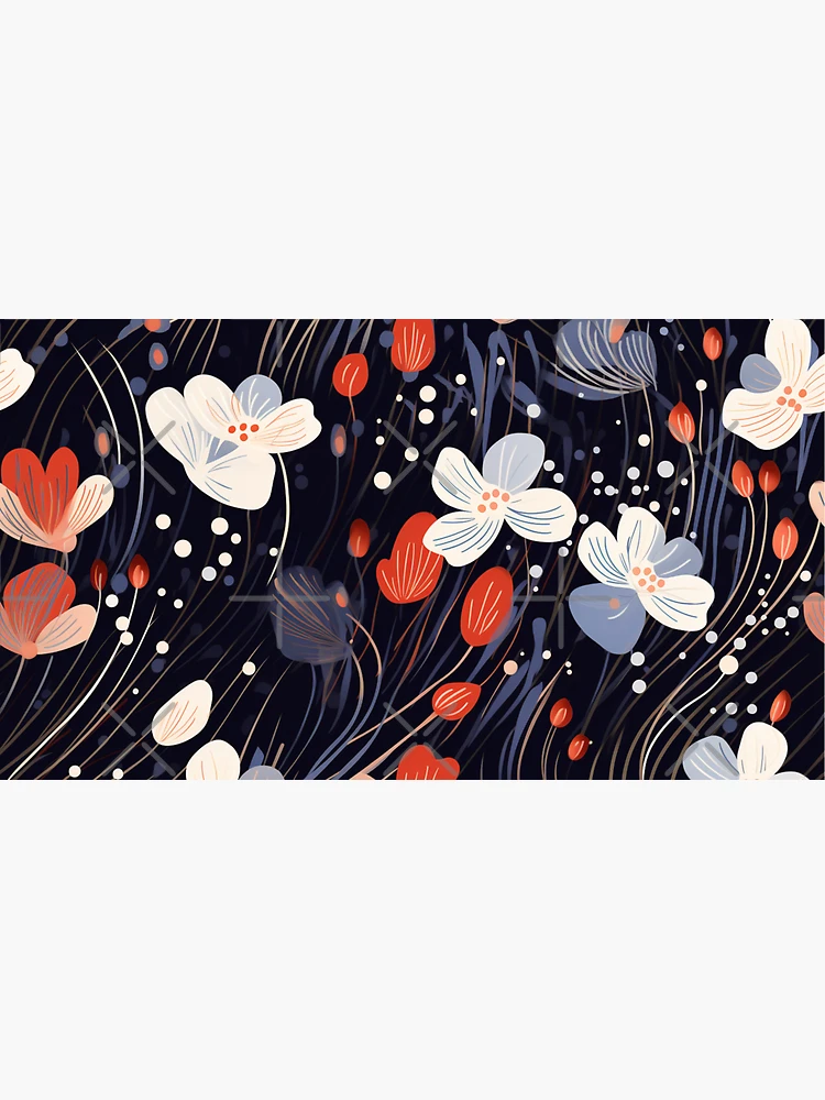 Thumbnail 3 of 3, Cap, Abstract Floral Pattern designed and sold by SideSignal.