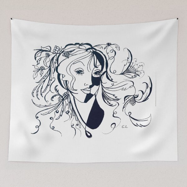 Item preview, CRAZY ART 4 shows a beautiful girl. Maybe she'll go to a costume ball with great make-up. Maybe it's also a dream face... designed and sold by GL/gittalandgraf.