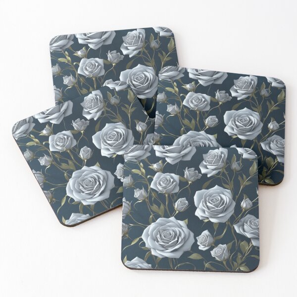 Item preview, White roses in 3D designed and sold by jsebouvi.