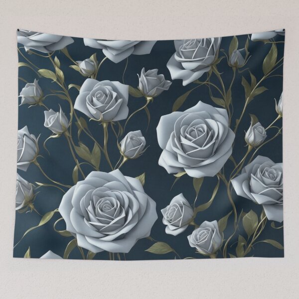 Item preview, White roses in 3D designed and sold by jsebouvi.