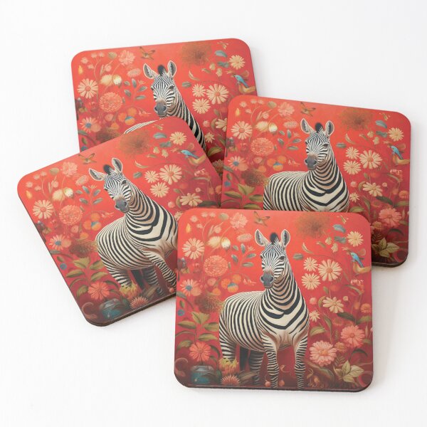Item preview, Zebra Folklore Floral Print designed and sold by poshprintlab.