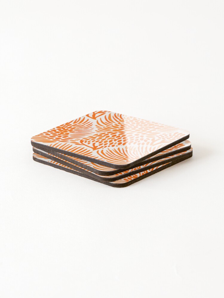 Thumbnail 4 of 5, Coasters (Set of 4), Block Print Pattern designed and sold by SideSignal.