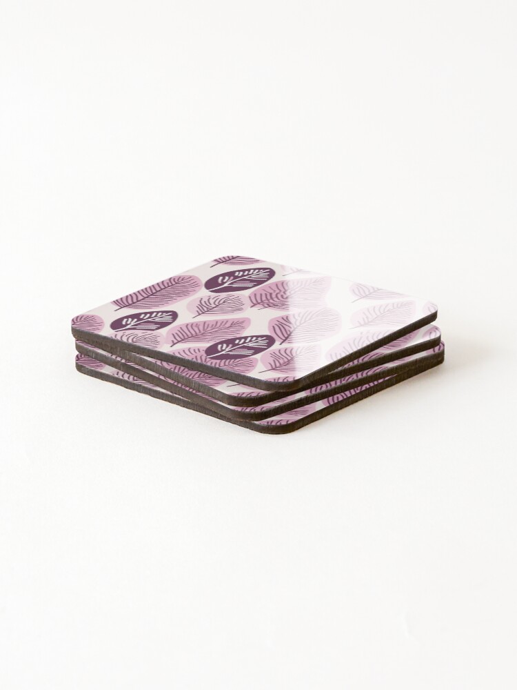 Thumbnail 4 of 5, Coasters (Set of 4), Block Print Pattern designed and sold by SideSignal.