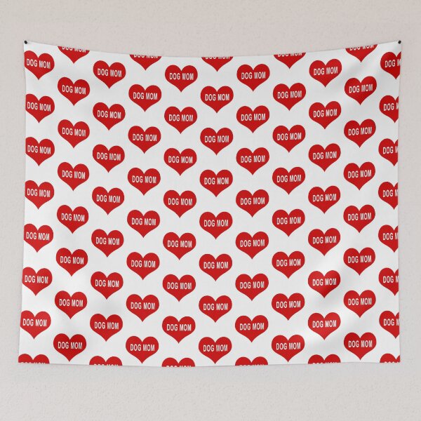 Item preview, DOG MOM Red Love Heart designed and sold by usernamenaijan.