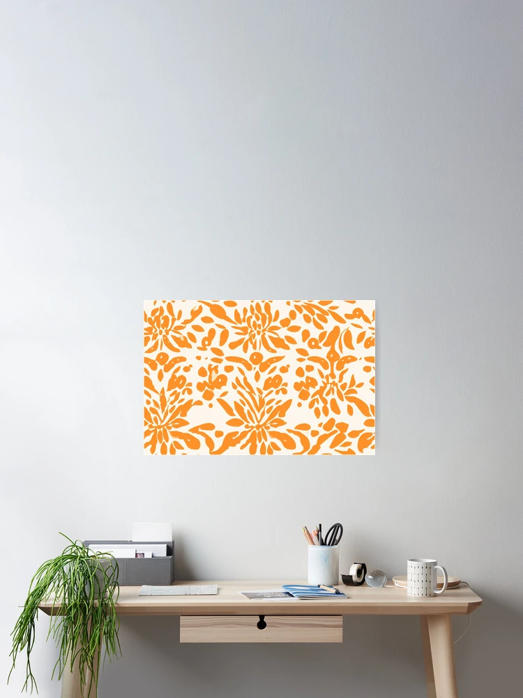 Thumbnail 2 of 3, Poster, Block Print Pattern designed and sold by SideSignal.
