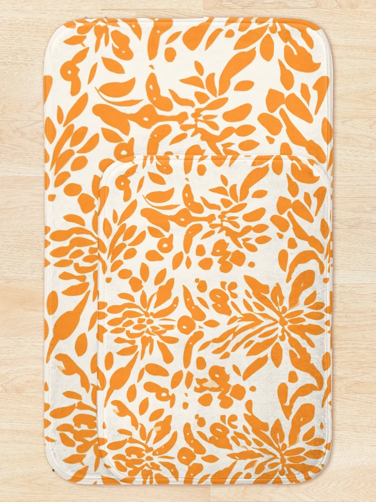 Thumbnail 5 of 6, Bath Mat, Block Print Pattern designed and sold by SideSignal.