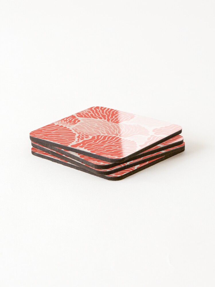 Thumbnail 4 of 5, Coasters (Set of 4), Block Print Pattern designed and sold by SideSignal.