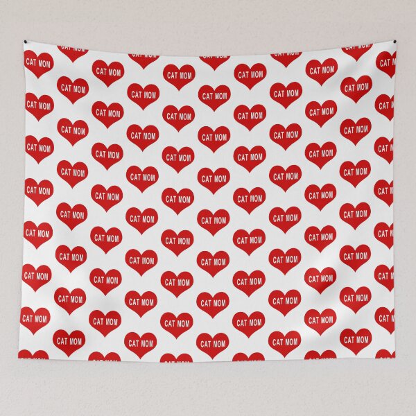 Item preview, CAT MOM Red Love Heart designed and sold by usernamenaijan.
