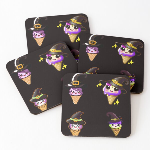 Item preview, Cute Halloween Ice Cream in a Witch Hat Sticker Pack designed and sold by Pattern-Way.