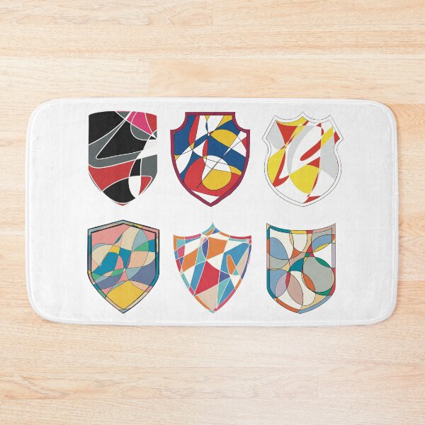 Item preview, Abstract Sports Badge Set of Six - Shield Emblem Art designed and sold by iampaulmorris.