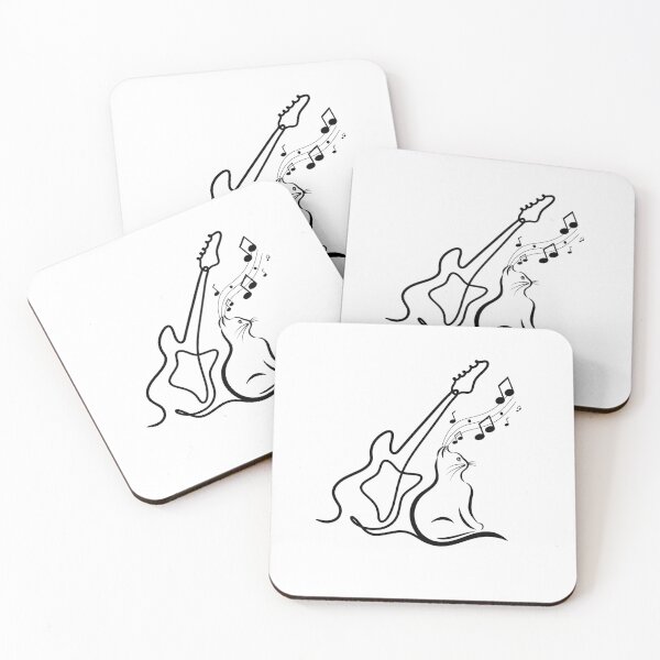 Aperçu de l'œuvre Chat Guitare 9 créée et vendue par FLOWER--ART.