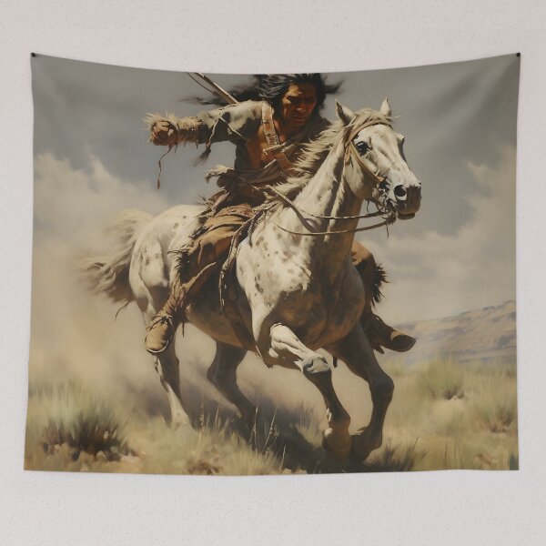 Item preview, Native American Brave Riding a Horse designed and sold by dcrc.