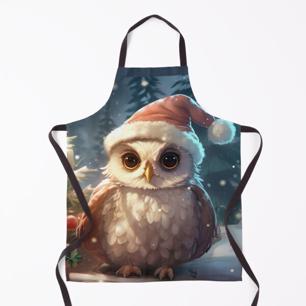 Item preview, cute Christmas owl as Santa Claus designed and sold by WallyPink.