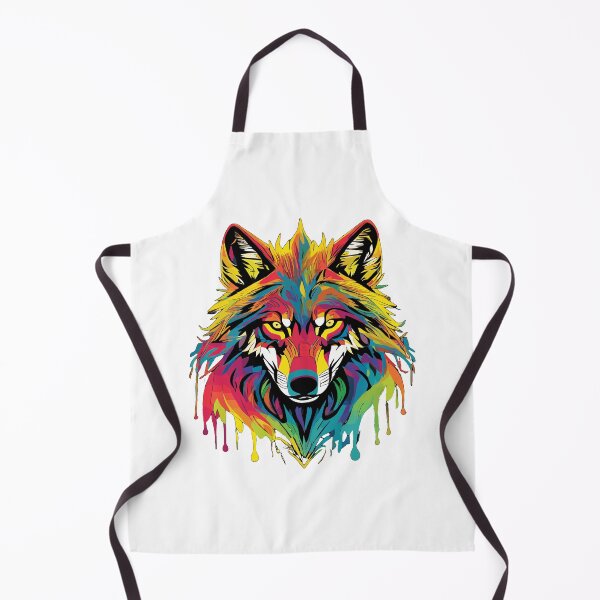 Item preview, Vibrant Psychedelic Wolf Graphic Art designed and sold by MCDPShop.