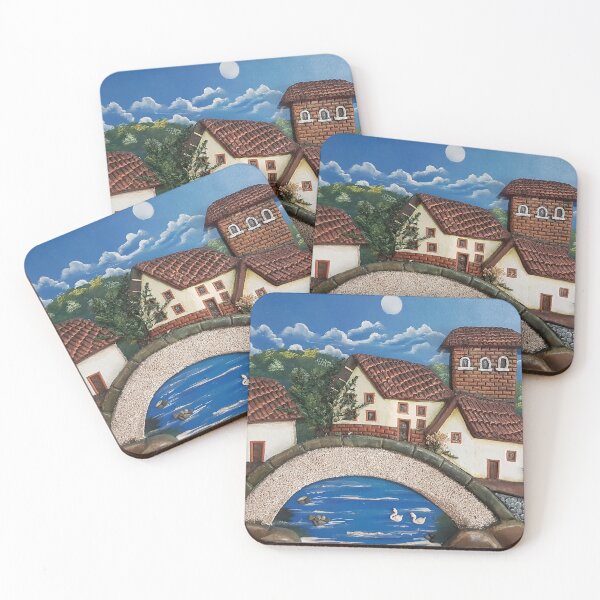Item preview, Costa Rican bridge and old town crafts landscape hand painted art  designed and sold by Carlos Gudino.