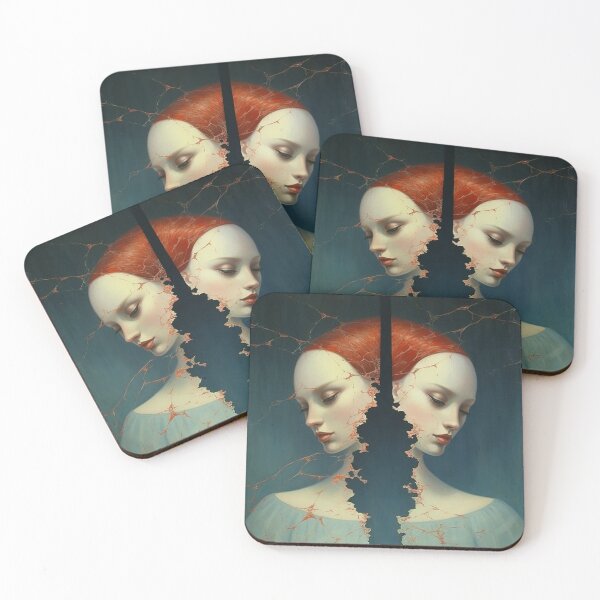 Item preview, Duality Unveiled: Surreal Portrait of a Splitting Woman designed and sold by JT707.