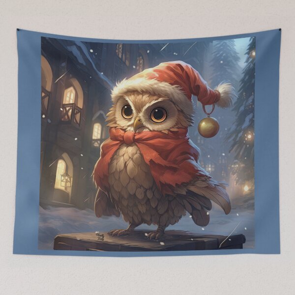 Item preview, Santa Claus as an owl for Christmas it's coming designed and sold by WallyPink.