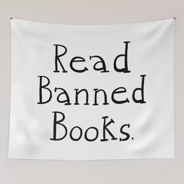 Item preview, Read Banned Books - BLACK TEXT designed and sold by designwrites.