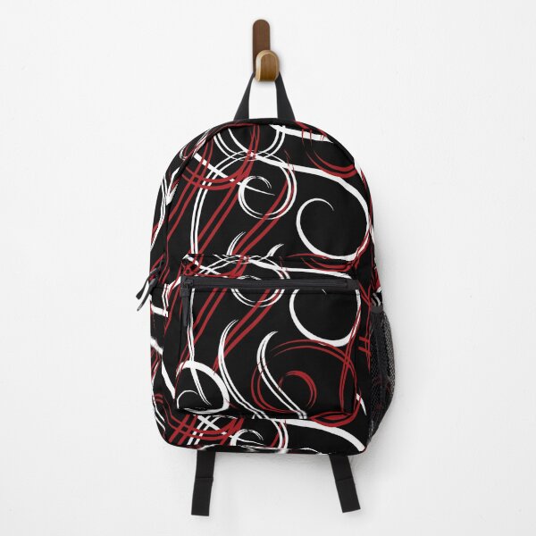 Item preview, Abstract Line in Red & White with Black Background designed and sold by dzmart.