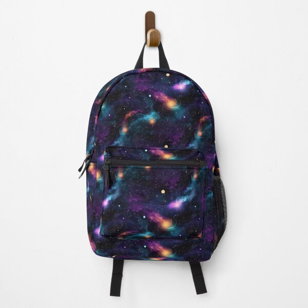 Item preview, Starry Night Skies purple and blue galaxy with orange planets designed and sold by catofnimes.