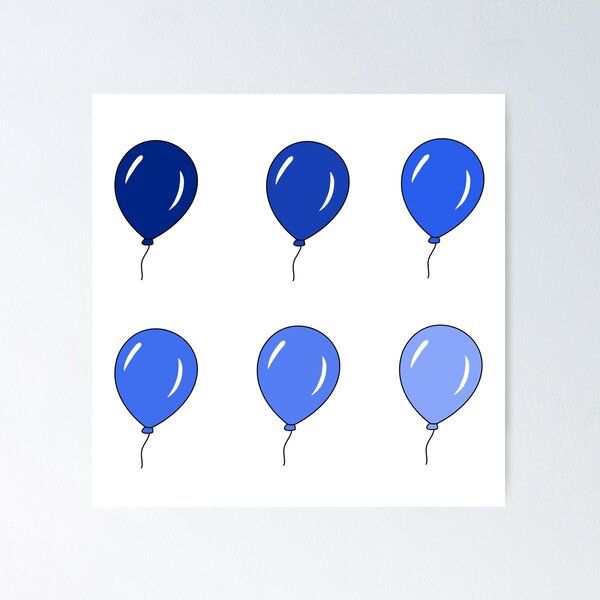Item preview, Blue Balloons Party Pack Set designed and sold by wonderxwander.