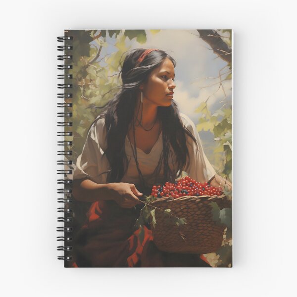Item preview, Native American Woman Gathering Berries designed and sold by dcrc.