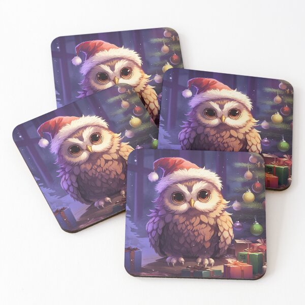 Item preview, cute Santa Claus Christmas owl designed and sold by WallyPink.