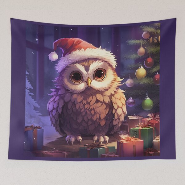 Item preview, cute Santa Claus Christmas owl designed and sold by WallyPink.