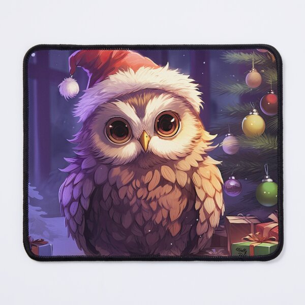 Item preview, cute Santa Claus Christmas owl designed and sold by WallyPink.