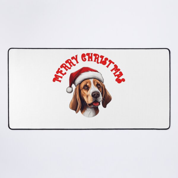 Item preview, Christmas Beagle With Santa Hat designed and sold by Culveays.