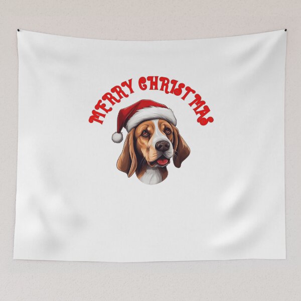 Item preview, Christmas Beagle With Santa Hat  designed and sold by Culveays.