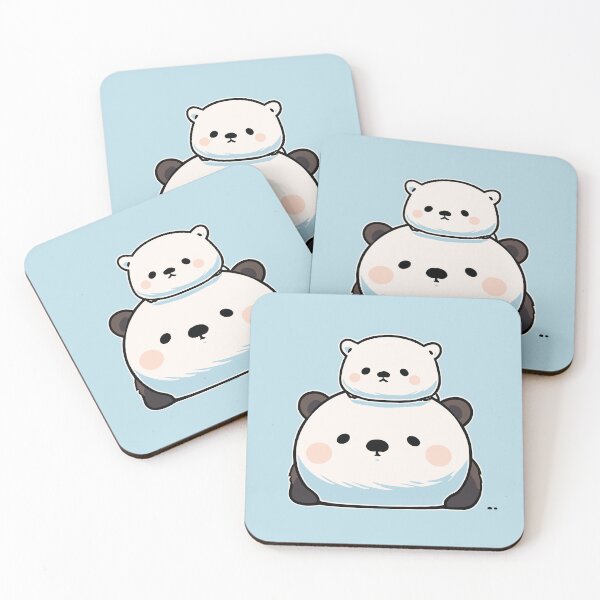 Item preview, Minimalist Fluffy Panda Bear Cute Cartoon Art  designed and sold by JadesignFang.