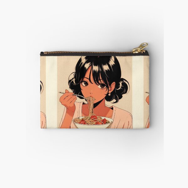 Item preview, Girl Eating Spaghetti Digital Art Italian Retro Anime #3 designed and sold by AIrtisticPrints.