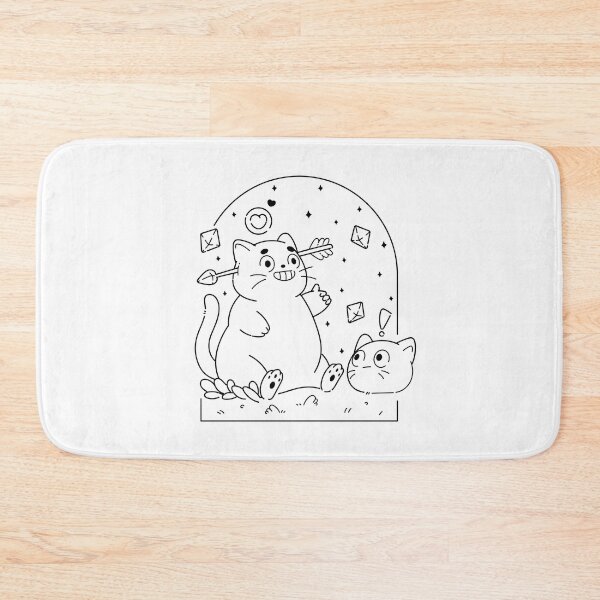 Item preview, Romantic Black Cat | Black & White designed and sold by ModesaDraw.