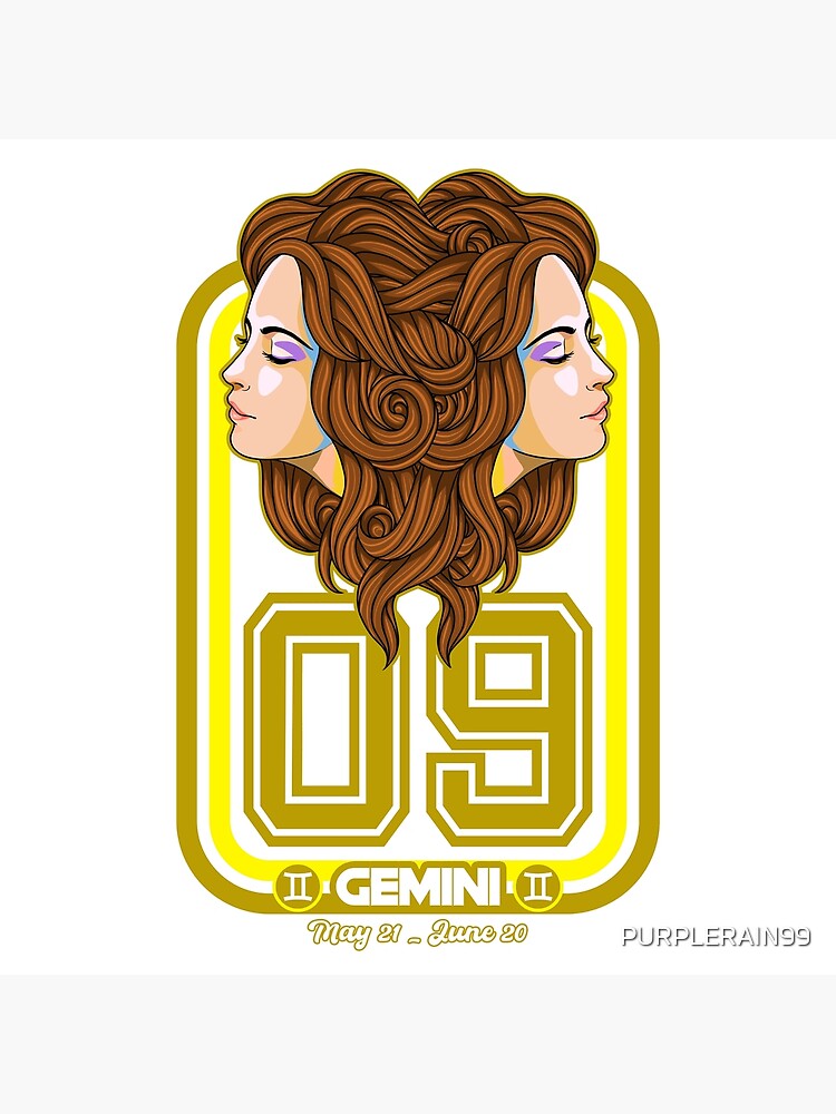 Gemini Born in 2009 Zodiac star sign horoscope Astrology Poster