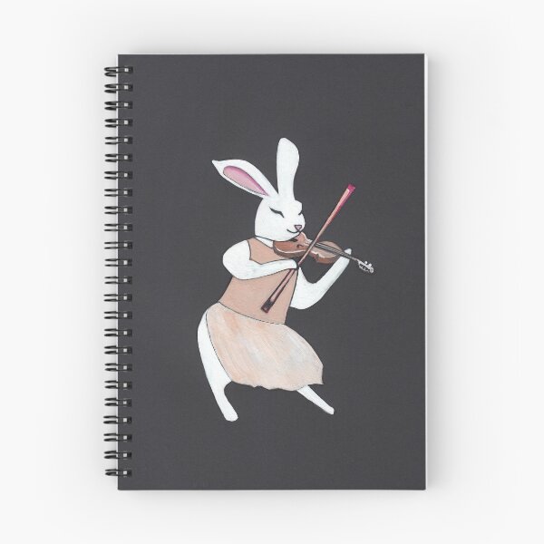 Item preview, A violin-playing rabbit's soulful serenade designed and sold by Marikohandemade.