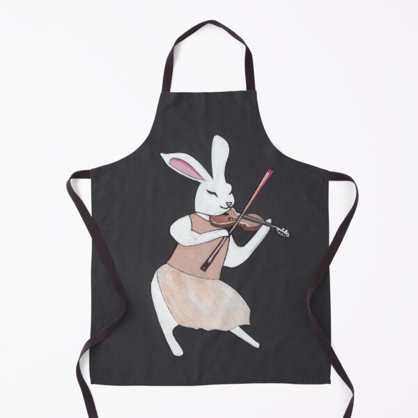 Item preview, A violin-playing rabbit's soulful serenade designed and sold by Marikohandemade.