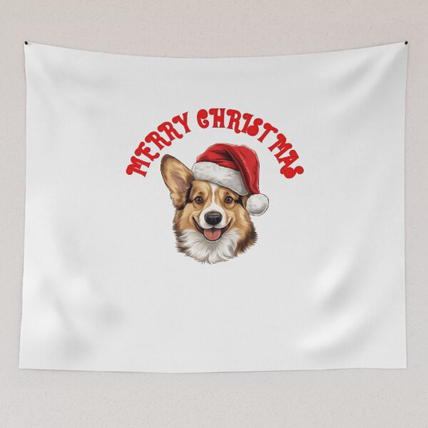 Item preview, Christmas Corgi Dog With Santa Hat  designed and sold by Culveays.