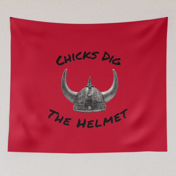 Item preview, Chicks Dig The Helmet designed and sold by RiffRaffGraffix.