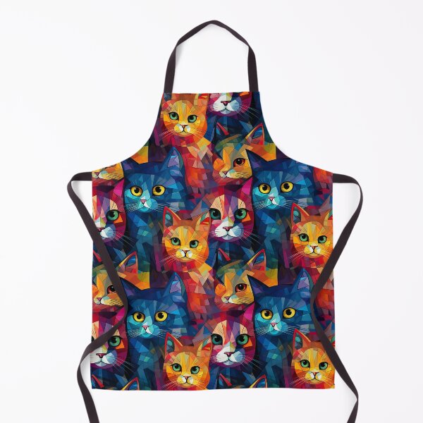 Aperçu de l'œuvre Chats cubistes | Cubisme | Idée cadeau | Amateur d’art | Chats | Amoureux des chats créée et vendue par VieUnique.