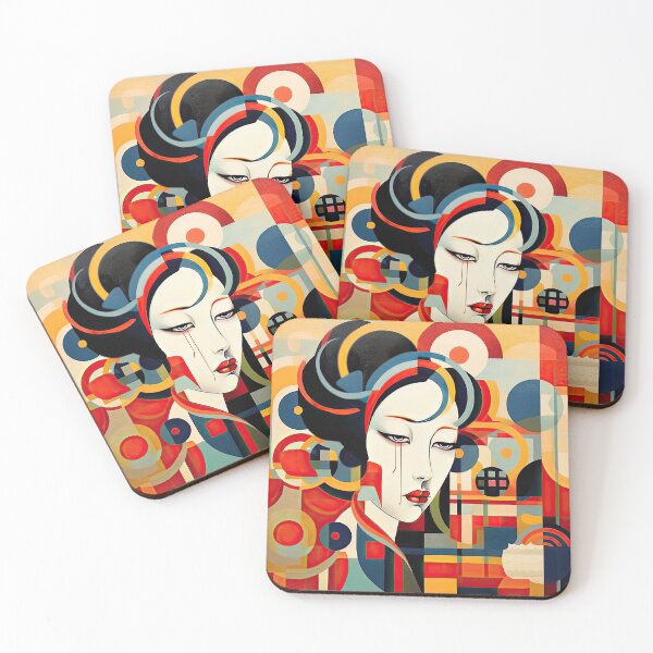 Item preview, Explore Simplistic & Minimalistic Japanese Geisha Portraits with a Majestic Touch designed and sold by ArtificialGenes.