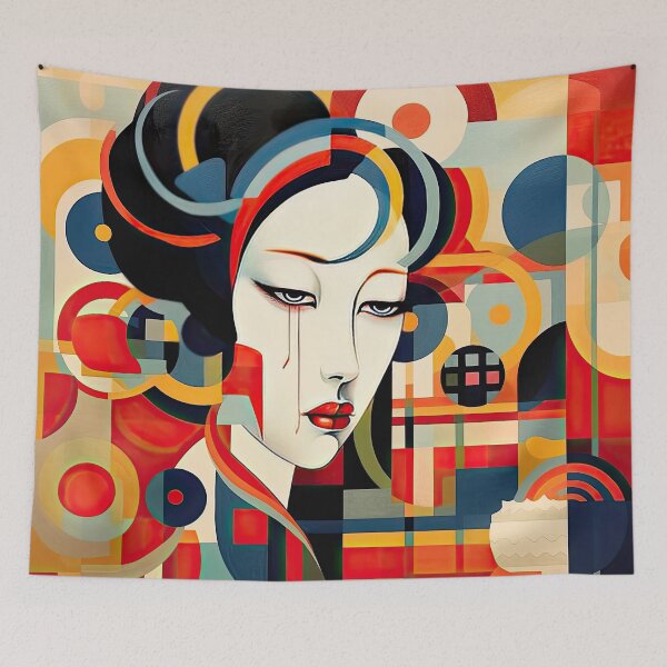 Item preview, Explore Simplistic & Minimalistic Japanese Geisha Portraits with a Majestic Touch designed and sold by ArtificialGenes.