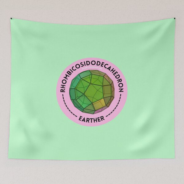Item preview, Rhombicosidodecahedron Earther Funny Sticker designed and sold by hyperfocusrach.