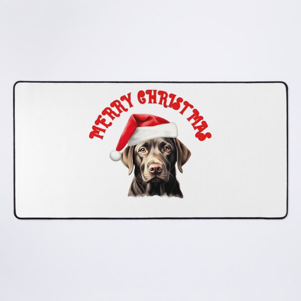 Item preview, Christmas Chocolate Labrador Lab With Santa Hat  designed and sold by Culveays.