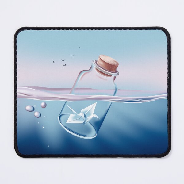 Item preview, Drift Bottle Floating in the Water designed and sold by LJArtworkDesign.