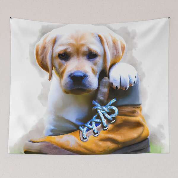 Item preview, Cute Puppy with a Hiking Boot designed and sold by backpkrs.
