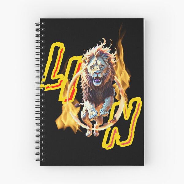 Item preview, a cool lion jumping through a fire circle designed and sold by Animal world designs.