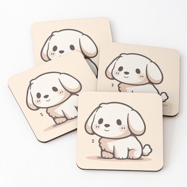 Item preview, Minimalist Fluffy Dog Cute Cartoon Art  designed and sold by JadesignFang.