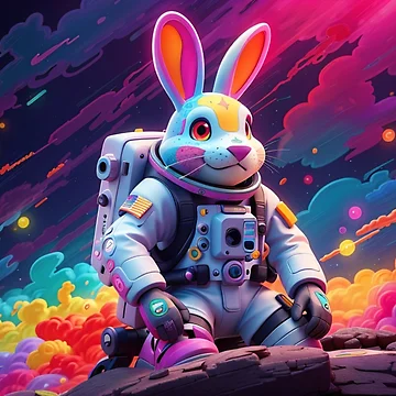 Artwork thumbnail, Astronaut Rabbit by Decyo